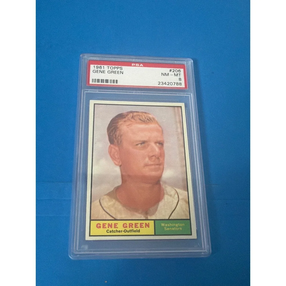 1961 Topps Gene Green #206 Washington Senators PSA 8 NM-MT Baseball Card